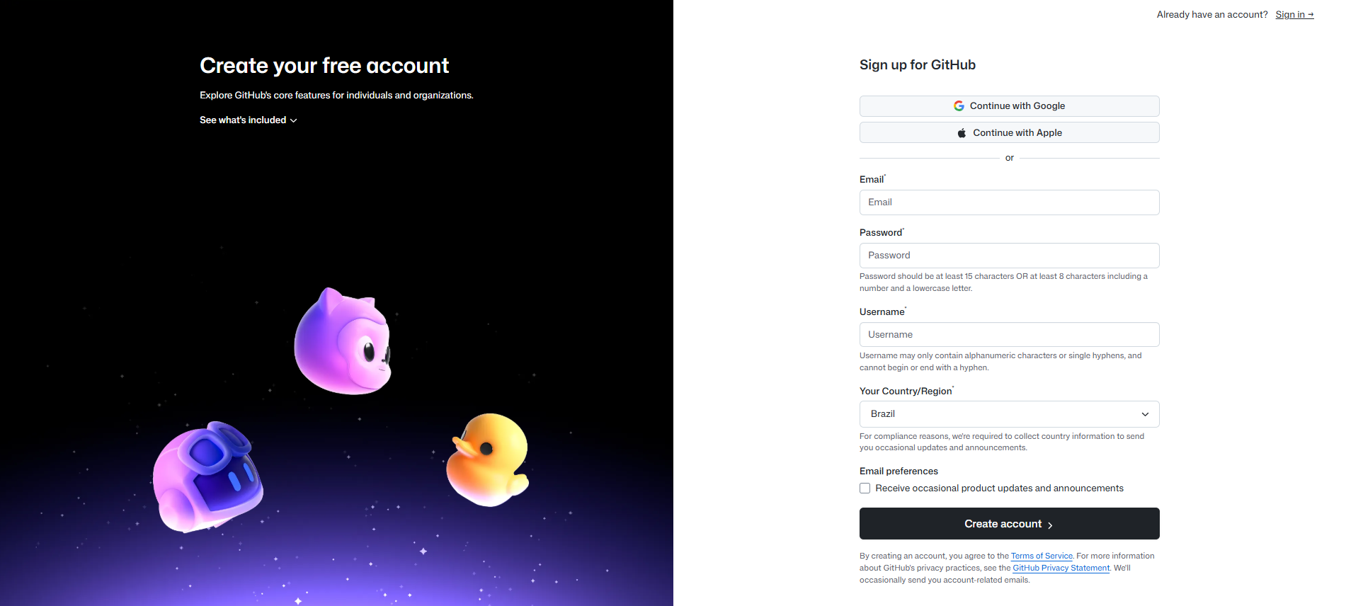 O GitHub é praticamente gratuito